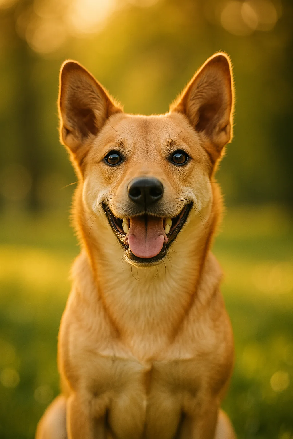 Un chien heureux, la truffe humide