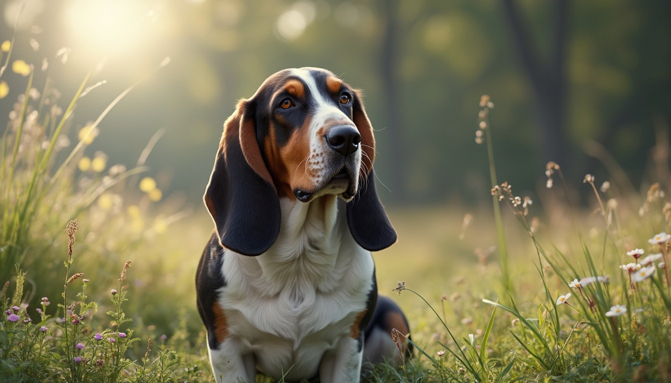 découvrez le basset artésien normand, un chien de chasse français réputé pour sa joie de vivre, sa douceur et son calme. idéal pour les amateurs de chasse et les familles à la recherche d’un compagnon affectueux et équilibré.